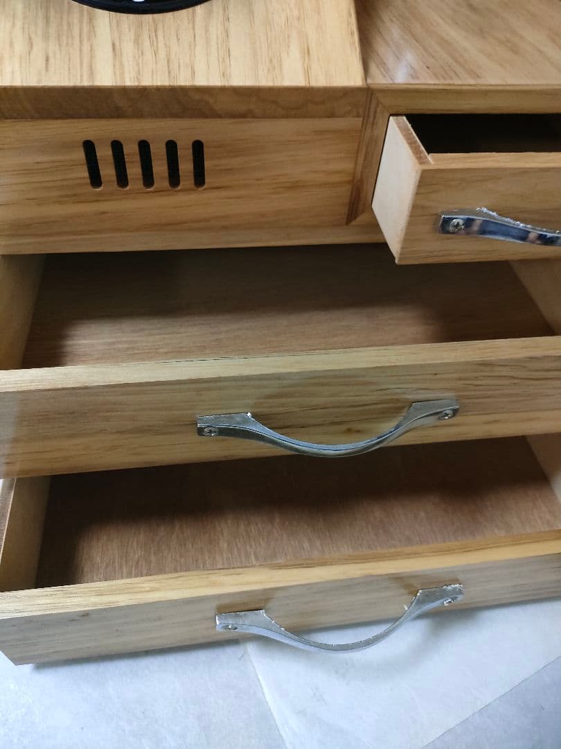 木製ウッドウォン　ヴィンテージ電話　レトロ家具　未使用品　時代物