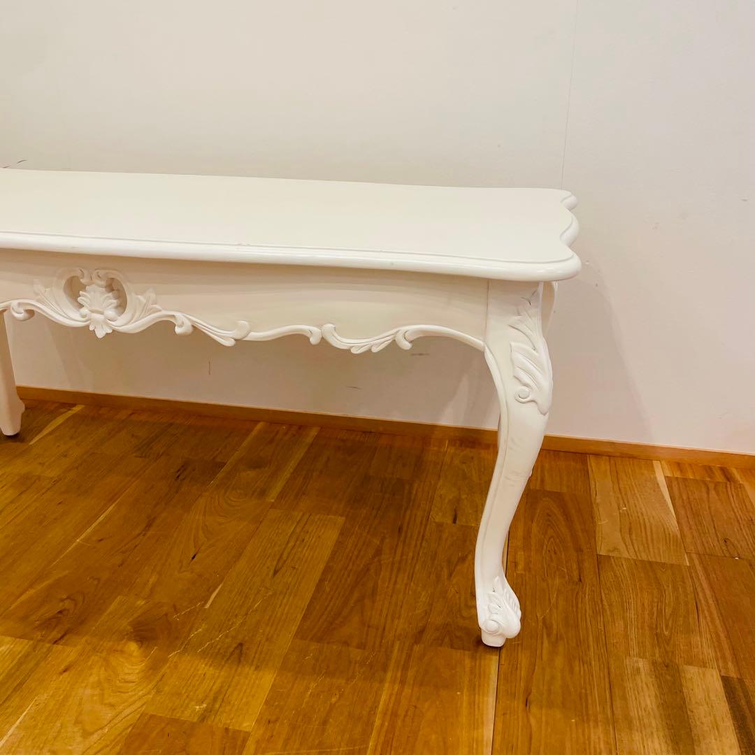 ロココ調 ローテーブル アンティーク ホワイトシンフォニー 猫脚