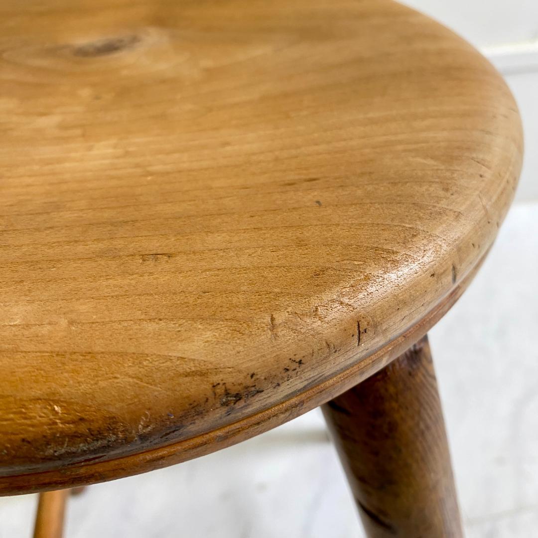 レトロなスツール 丸椅子 丸スツール 木製