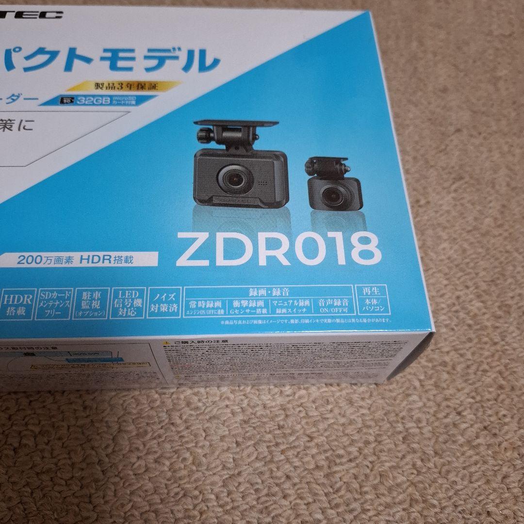 COMTEC ZDR018 前後2カメラドライブレコーダー 本体