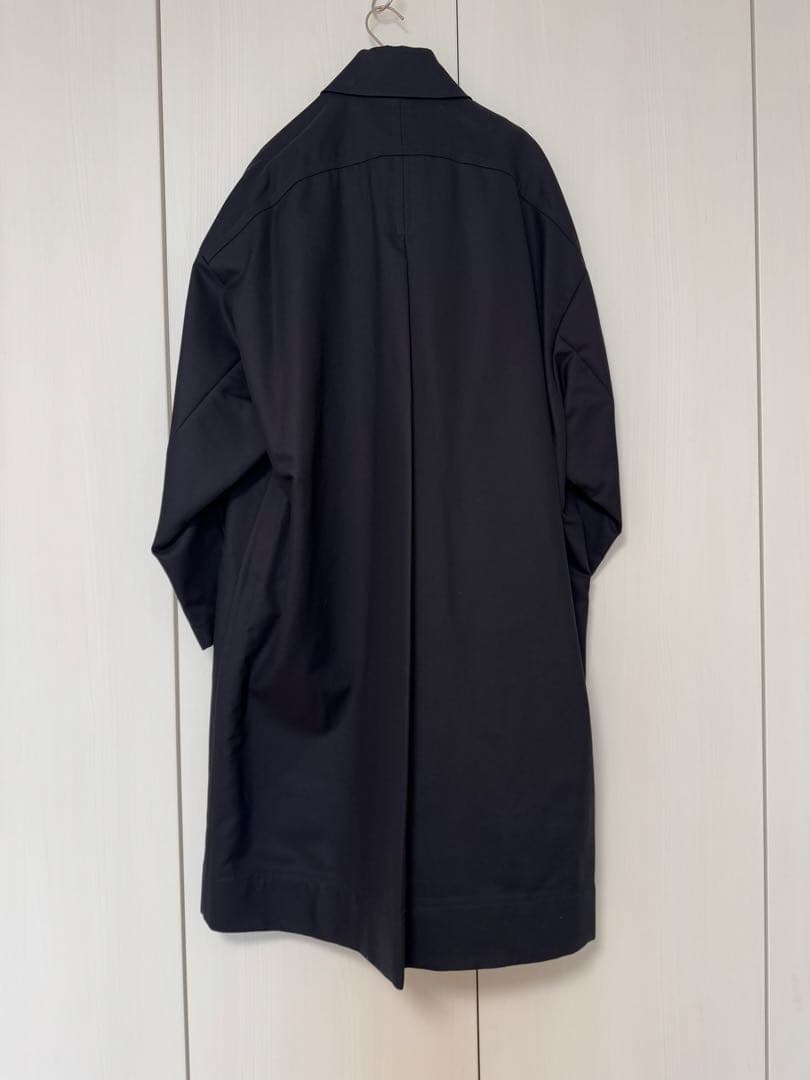 エンフォルド SOUTIEN-COLLAR COAT ネイビー