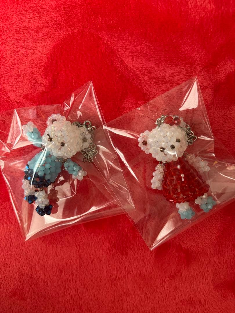 ファミリア　familiar ビーズ　チャーム　ファミちゃん　リアちゃん　2点