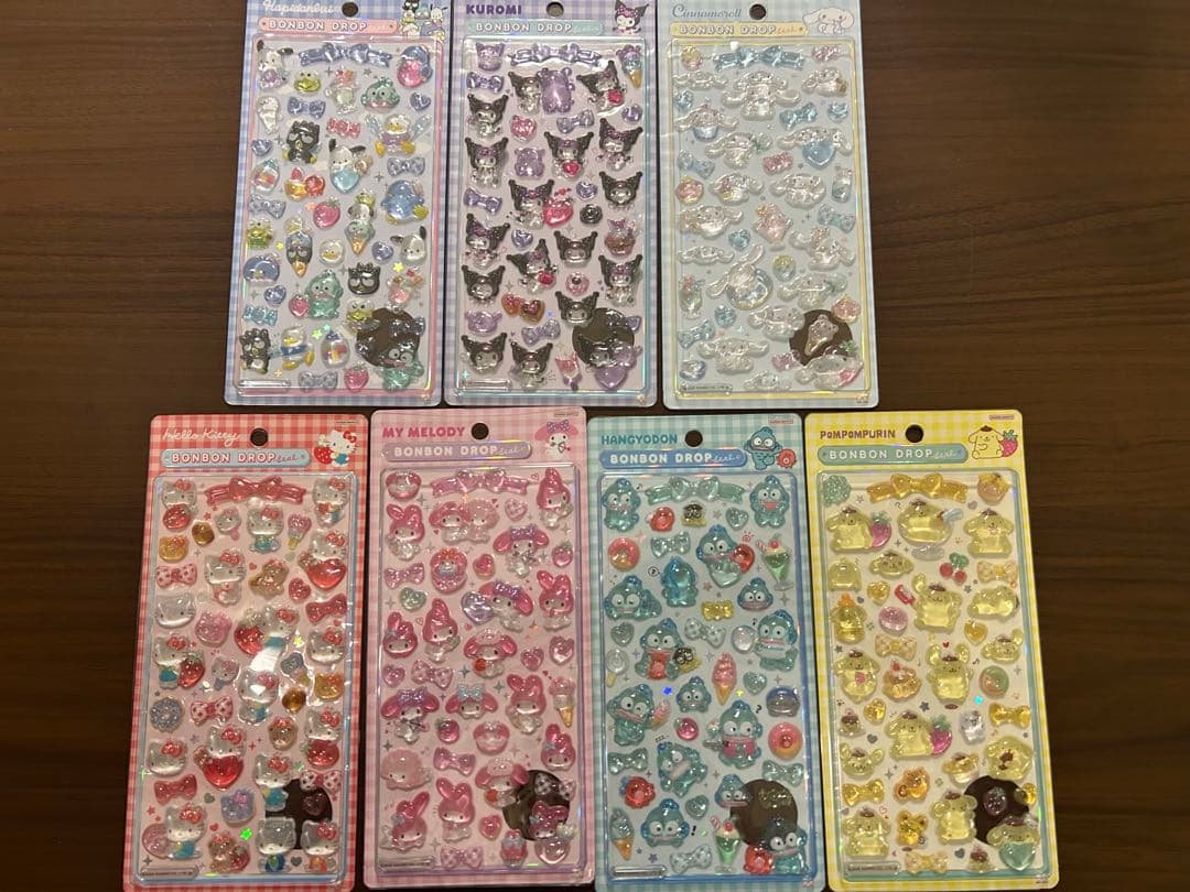 【正規品】ボンボンドロップシール　第2弾　サンリオ　7枚セット