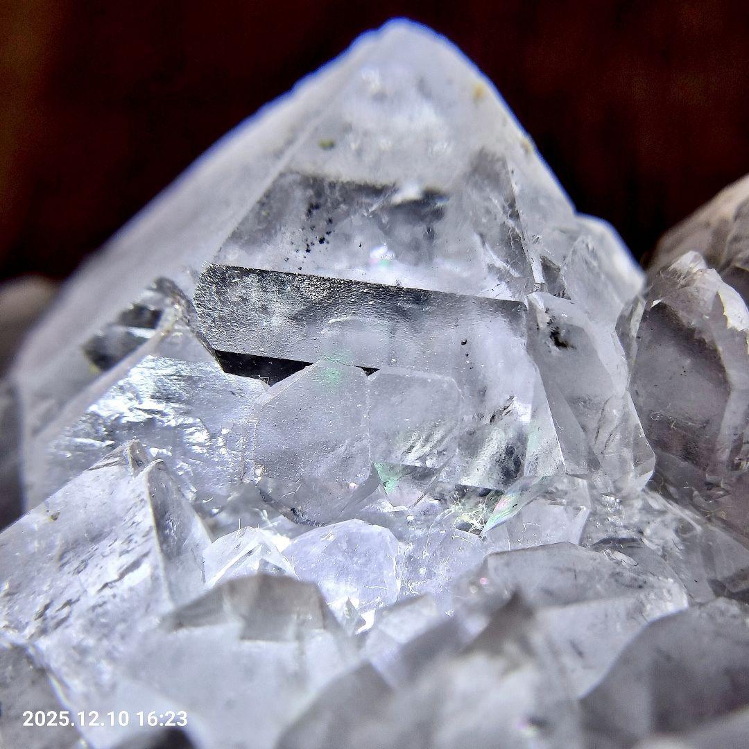 超希少 天然 ヒマラヤ ブラックファントム水晶クラスター 虹 ヒマラヤ水晶 原石