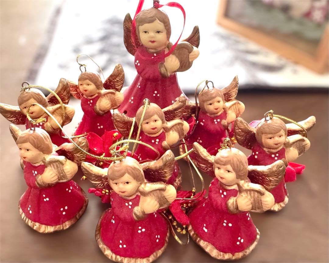 陶器製　天使たちのモビール　 吊り下げ　インテリア　欧州購入品