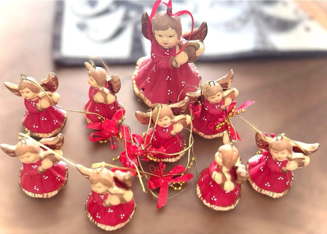 陶器製　天使たちのモビール　 吊り下げ　インテリア　欧州購入品