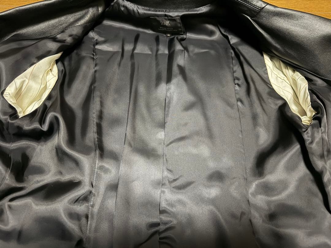 【試着のみ】 23区 ラムレザージャケット テーラードジャケット 44