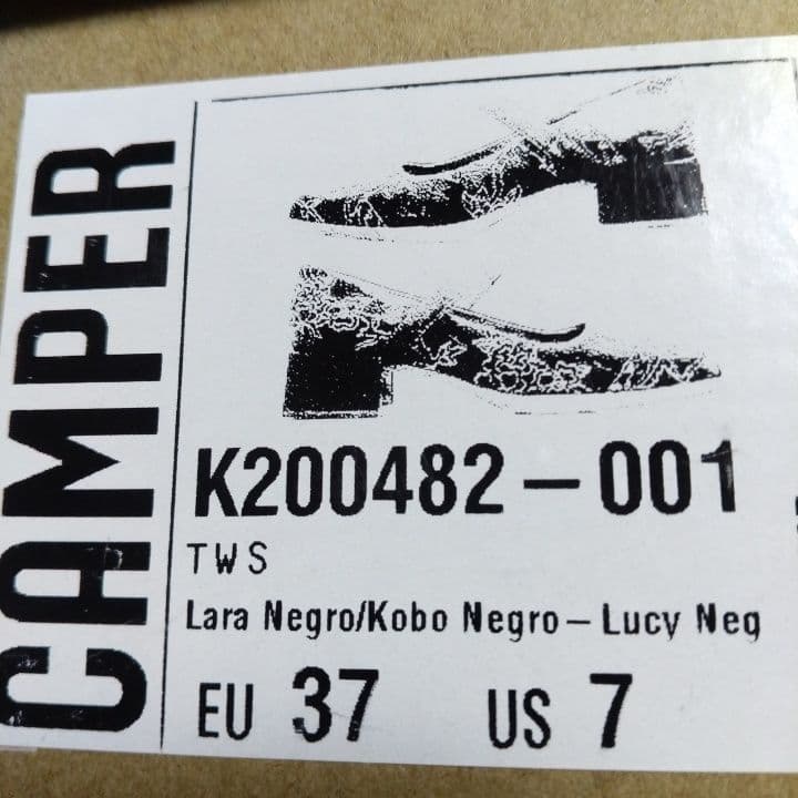 CAMPER・刺繍ストラップシューズ・サイズ37・ヒール約4㎝