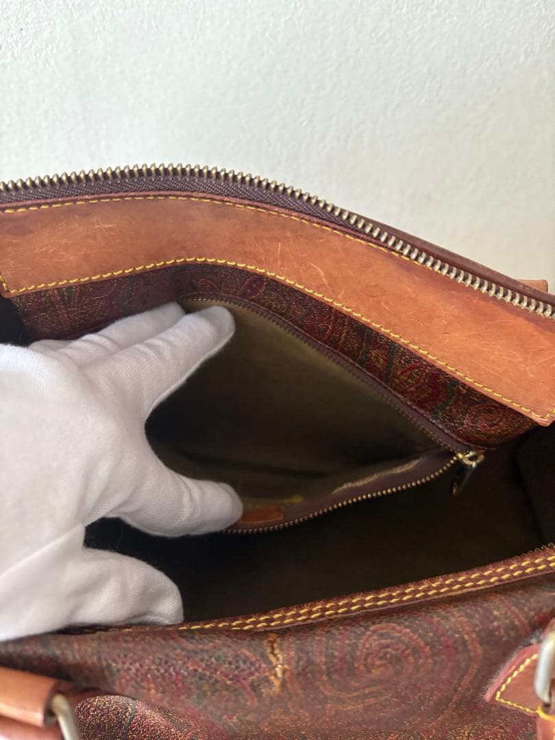 【お値下げ！専用箱&袋付】エトロ/ETROミニボストンバッグ ペイズリー 南京錠