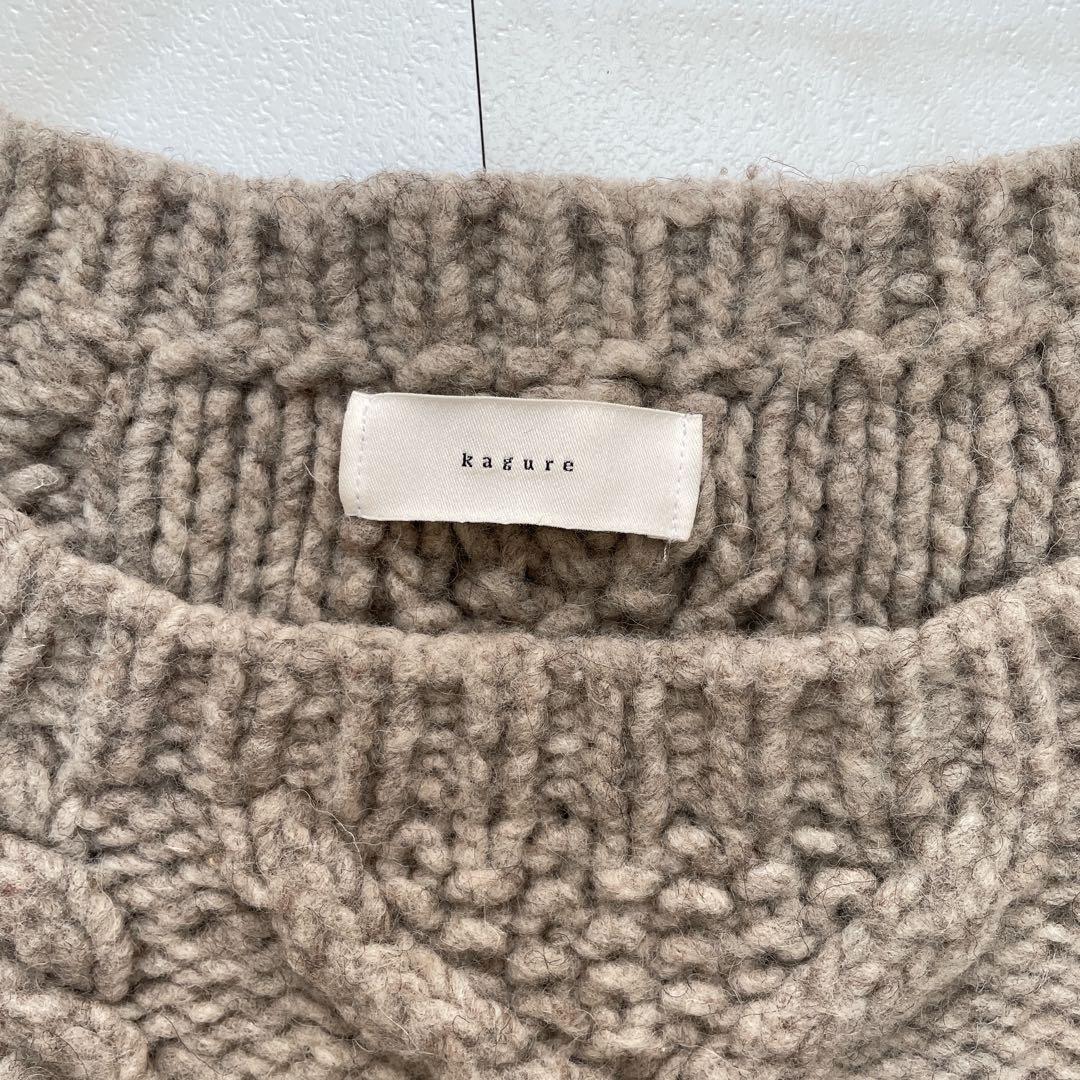 かぐれ　kagure ペルーアランクルーネックニット　ドアーズ　グレー　F