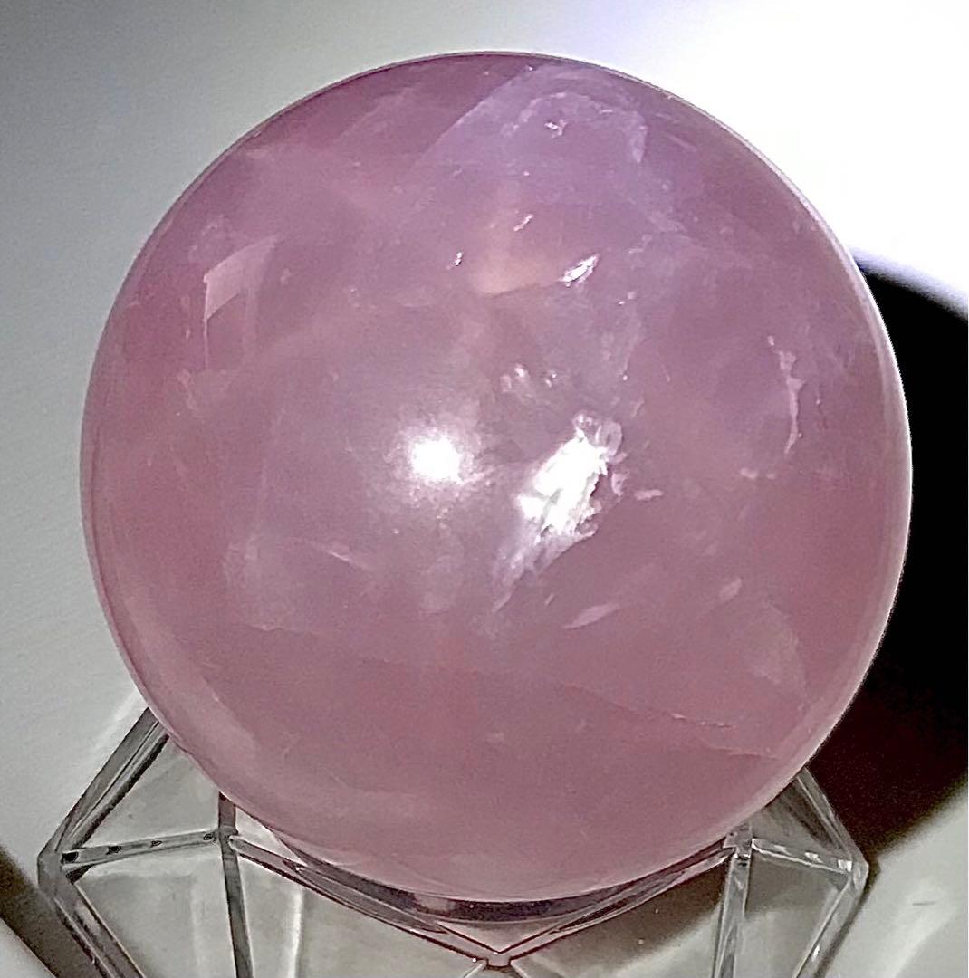 天然石　スター　ローズクォーツ　スフィア