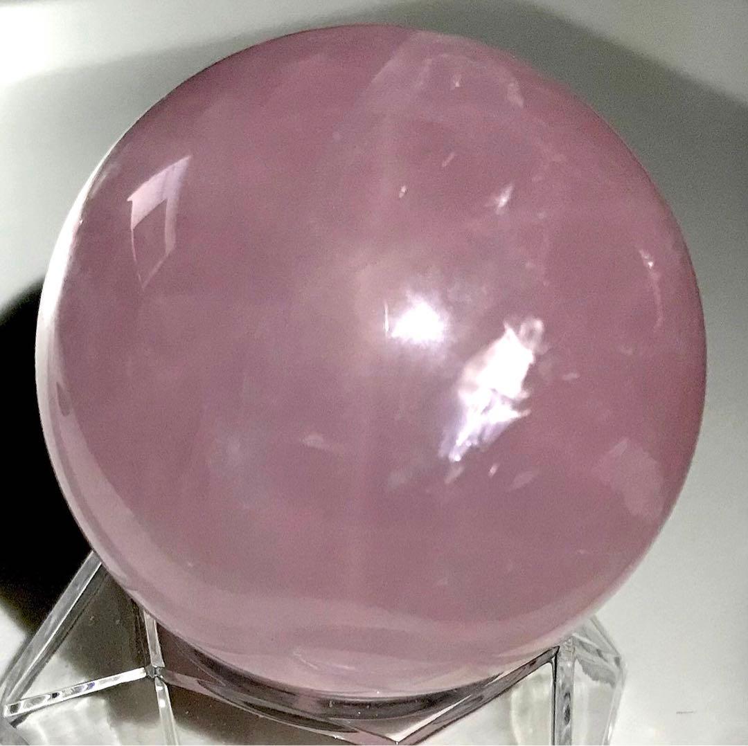 天然石　スター　ローズクォーツ　スフィア