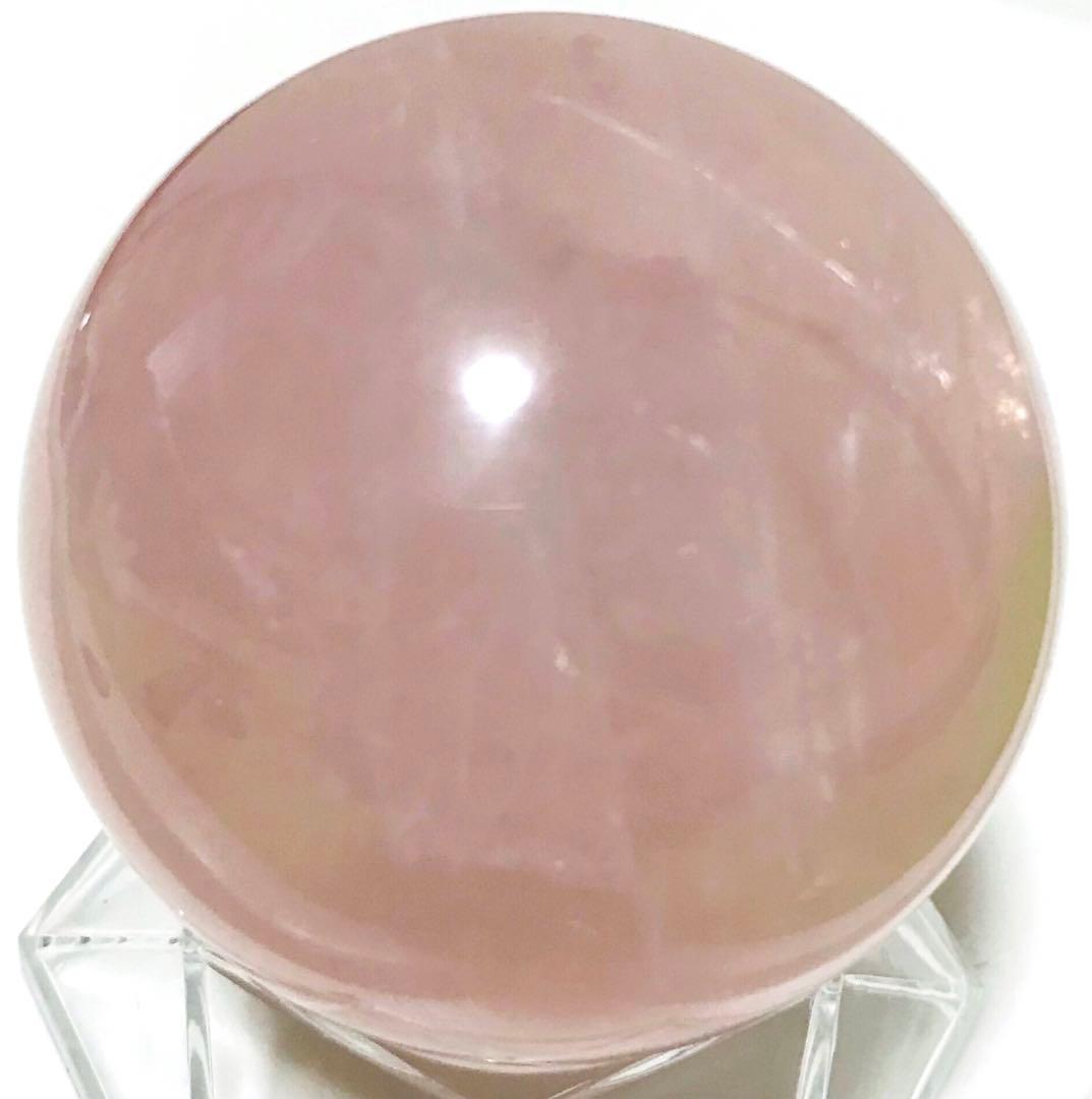 天然石　スター　ローズクォーツ　スフィア