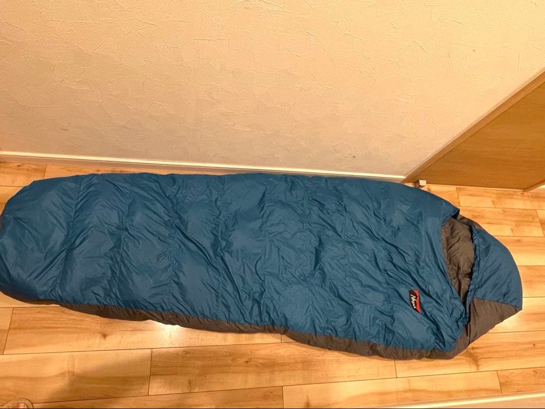 NANGA フード付き寝袋 青
