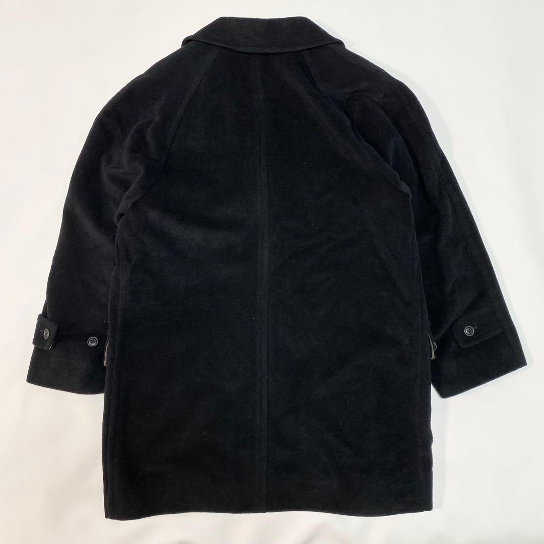 BURBERRY アンゴラ70% ウールコート　チェスターコート　黒　M