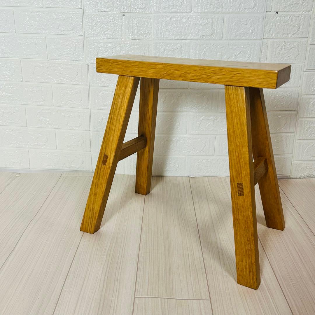 廃盤　良品計画　無垢材ベンチ オーク材 小 ミニベンチ 木製 天然木
