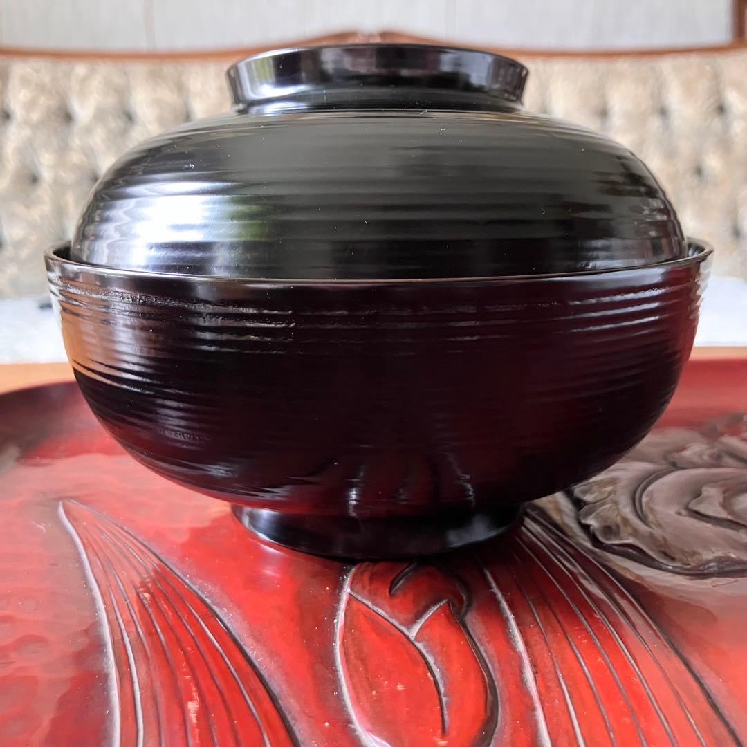 京漆器 煮物椀 鈴木雅也作 四季草花 不二煮物椀 五客