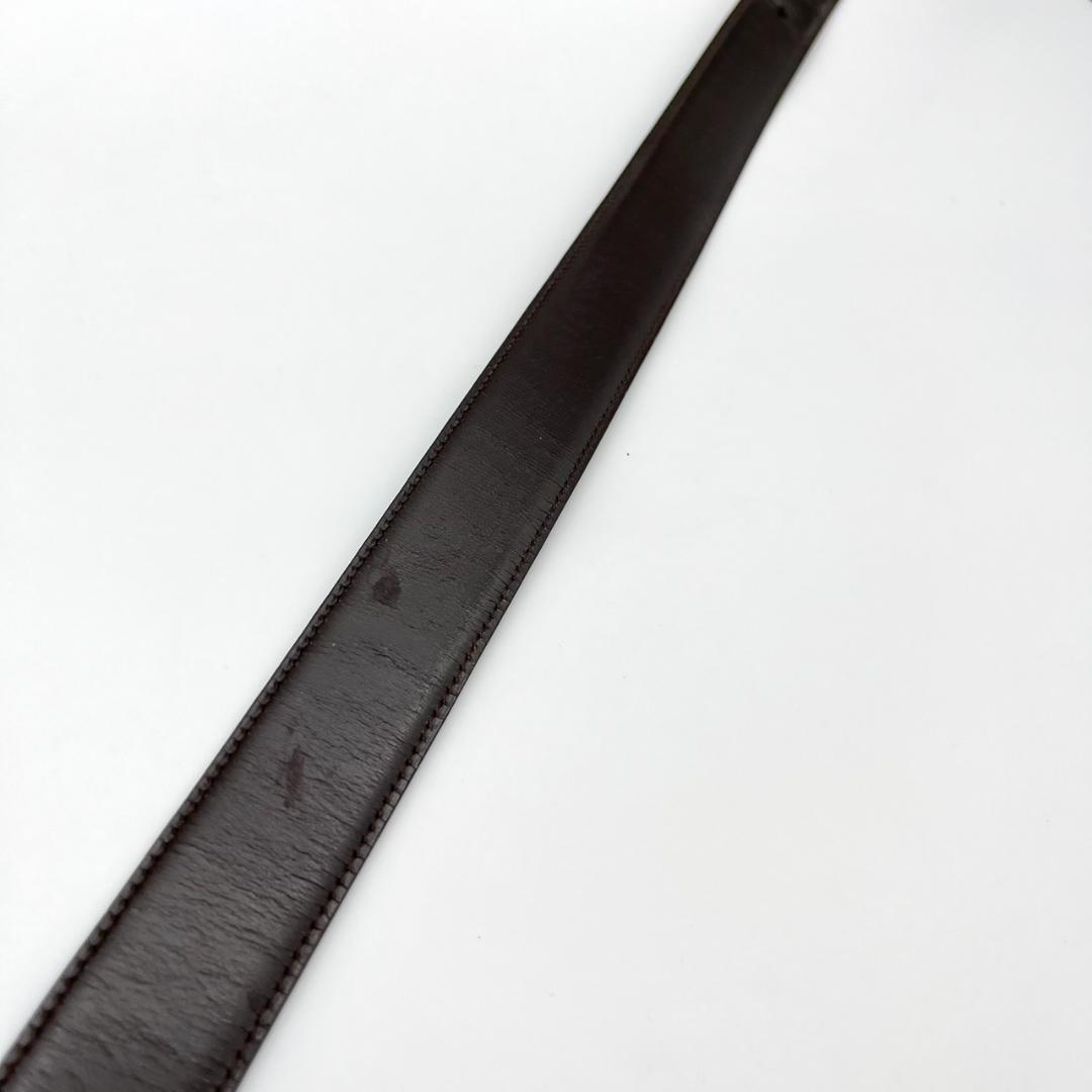 カルティエ ベルト マストライン ブラック ロゴ金具 ゴールド メンズ レザー