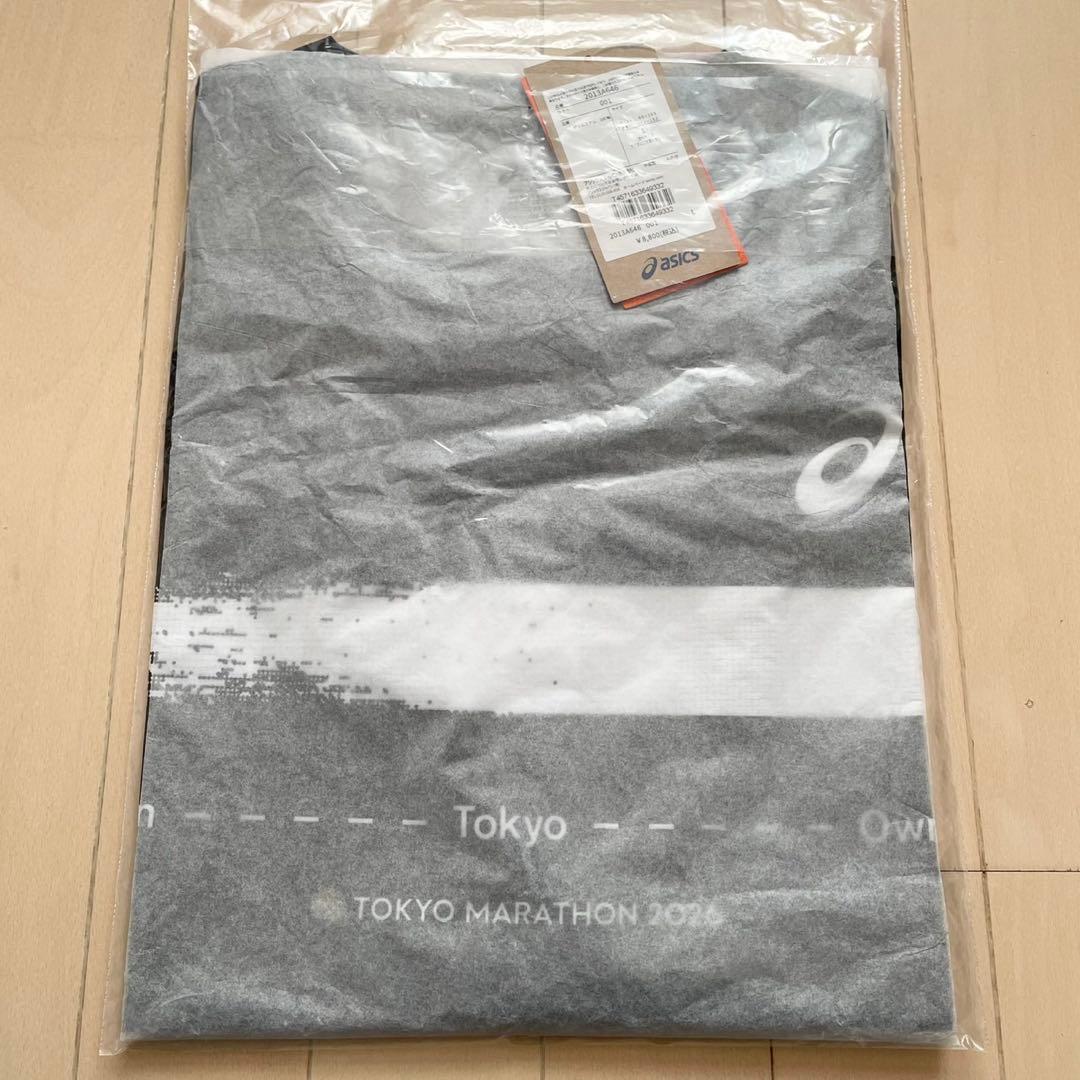 【新品 Lサイズ タグ付】ASICS 東京マラソン 2026 Tシャツ ブラック