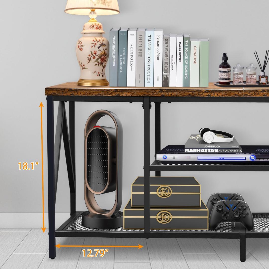 レトロ＆モダン！木調二層収納テレビスタンド