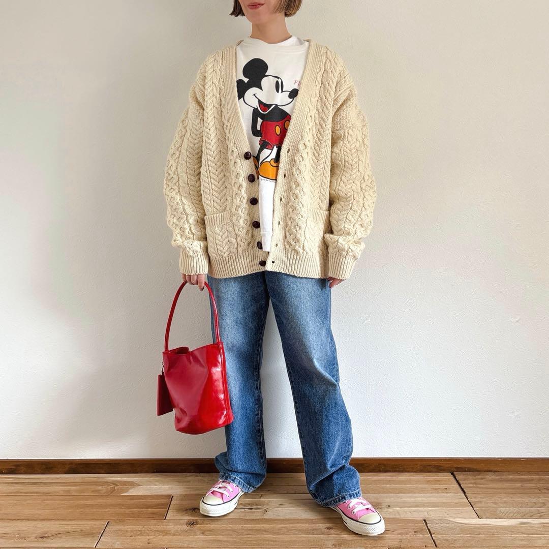 Vintage aren kint cardigan écru