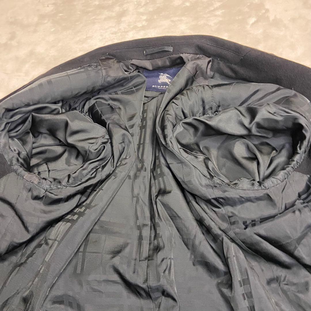 バーバリーロンドン チェスターコート ロング カシミヤ50アンゴラ50黒