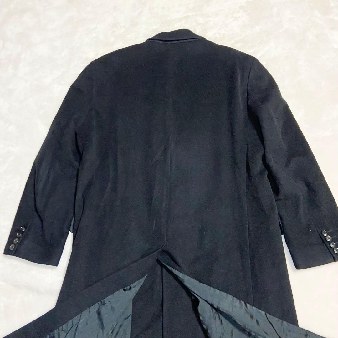 バーバリーロンドン チェスターコート ロング カシミヤ50アンゴラ50黒