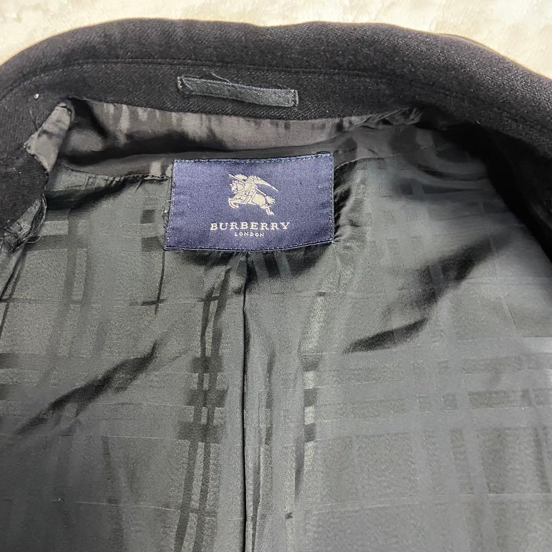 バーバリーロンドン チェスターコート ロング カシミヤ50アンゴラ50黒