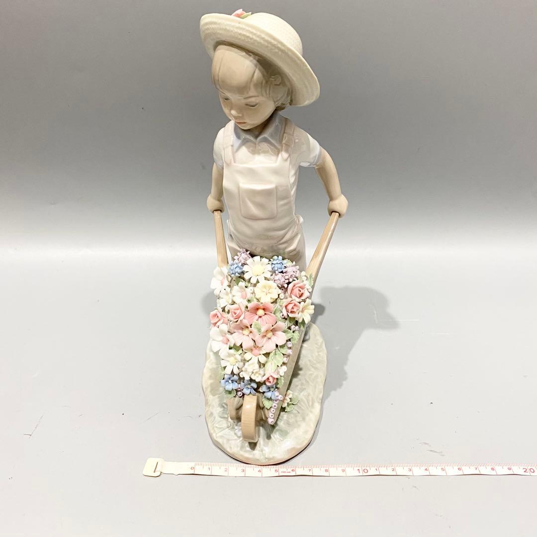 美品 LLADRO リヤドロ 花車 男の子 01283 インテリア 陶器人形
