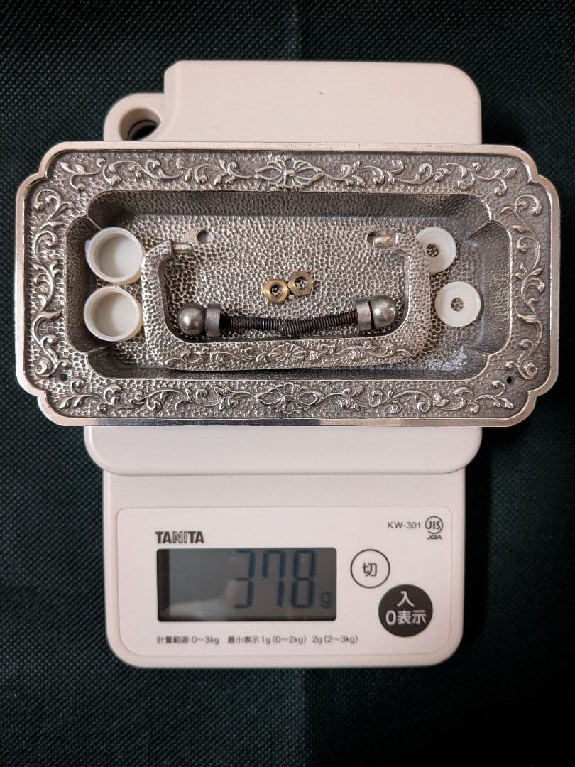 箪笥引手　12組(個)　砲金　掘り(埋め)込み型　アンティーク　昭和31年