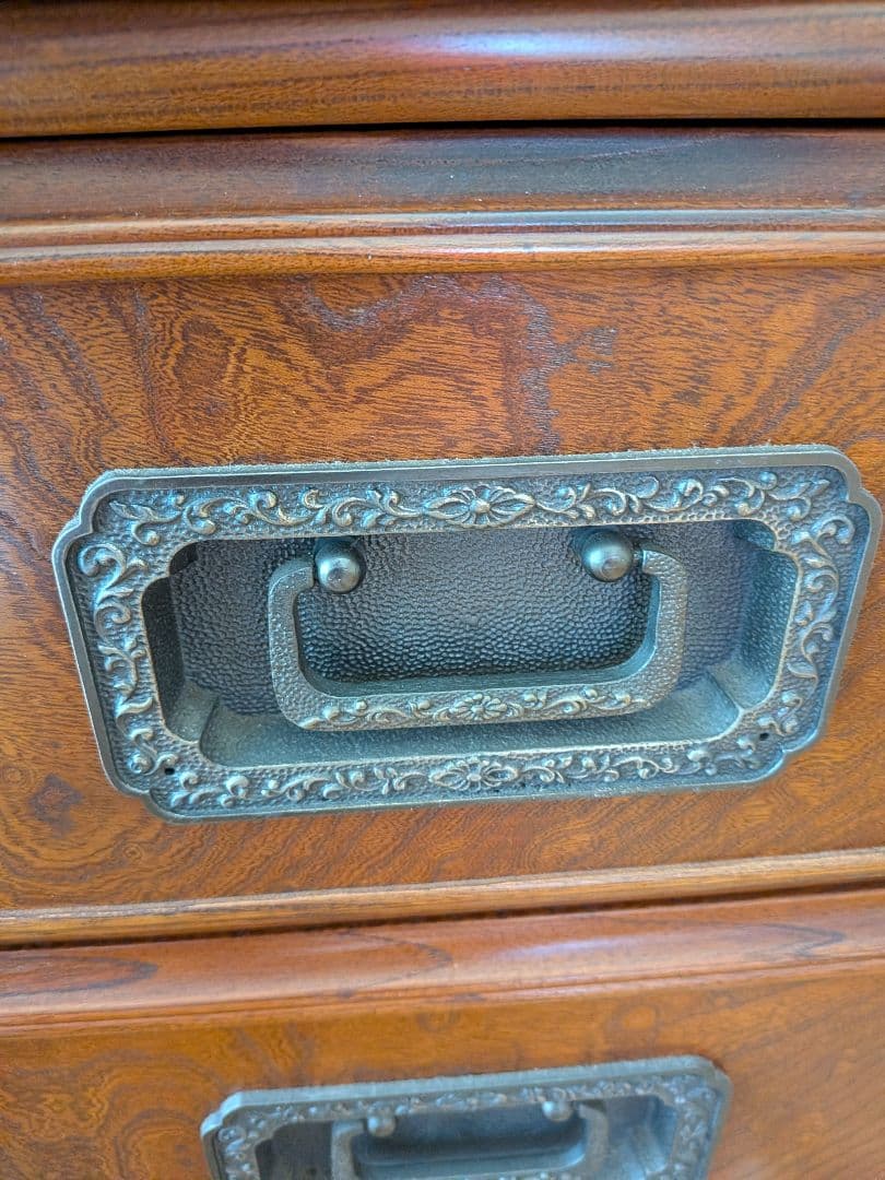 箪笥引手　12組(個)　砲金　掘り(埋め)込み型　アンティーク　昭和31年