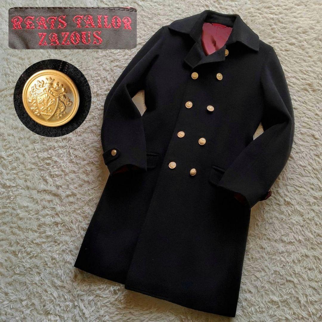 ZAZOUS カシミア混 金ボタン チェスターコート ロングコート