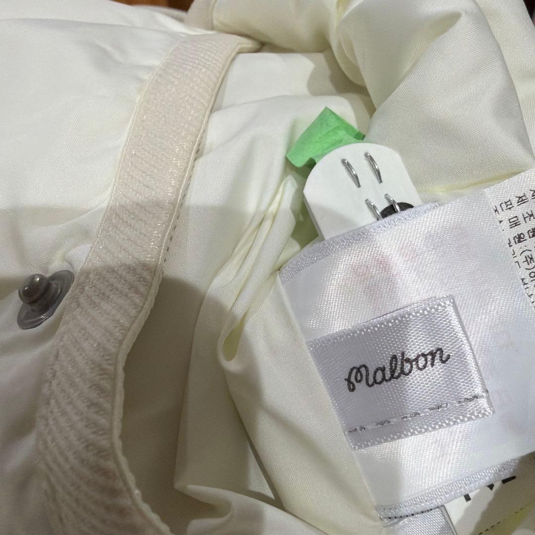 Malbon Golf フード付きリバーシブル　ダウンベスト アイボリーM