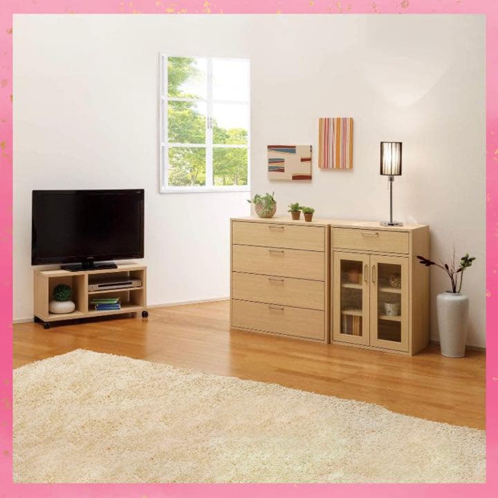 どんな部屋タイプにも合わせやすいベーシックデザイン♪❤高級木目調★キャビネット