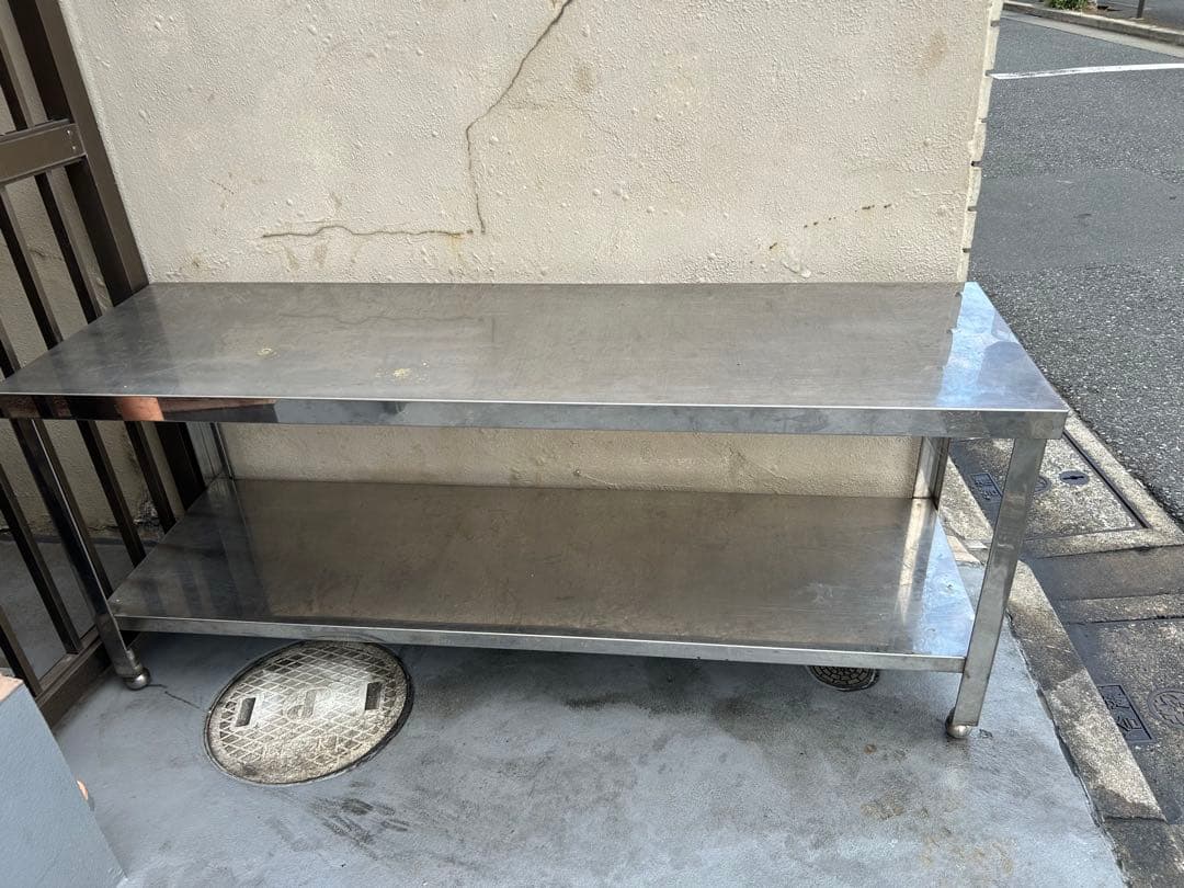 ステンレス製作業台 横145cm縦45cm高60cm 引取り希望はコメントへ