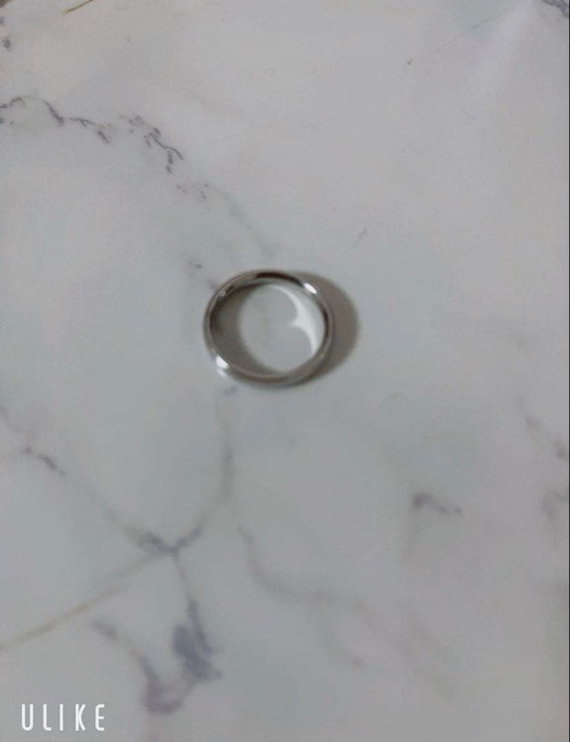 チタン　結婚指輪　T&H内側イニシャルあり　直径1.7cm