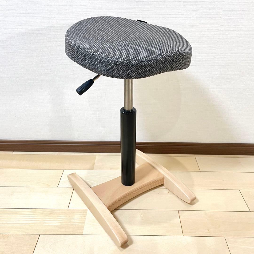 バランスラボ バランスチェア バランスシナジー 織柄グレー 中古美品