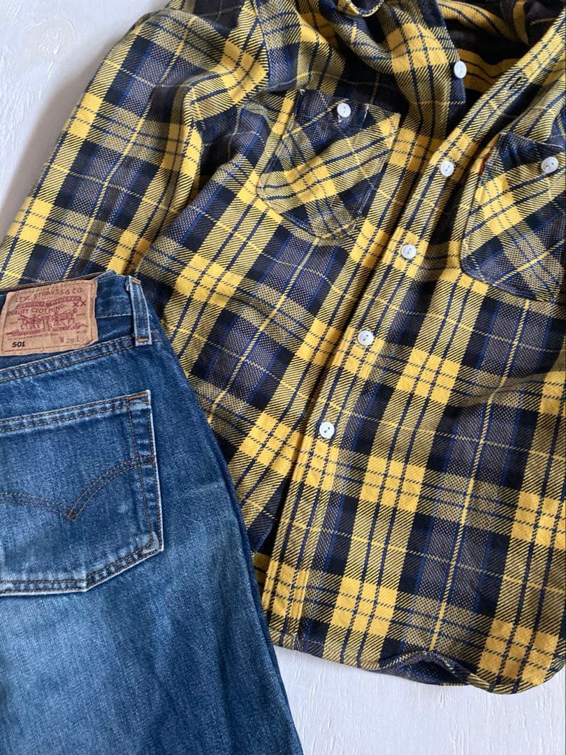 Levi's ネルシャツ リーバイス ヘビーネルシャツ 木村拓哉　L アメカジ