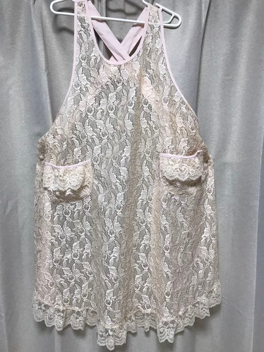 レース製　エプロン　doll house