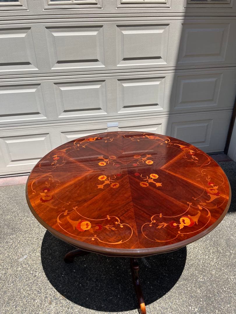 ※summersale※イタリア　アンティーク象嵌テーブル