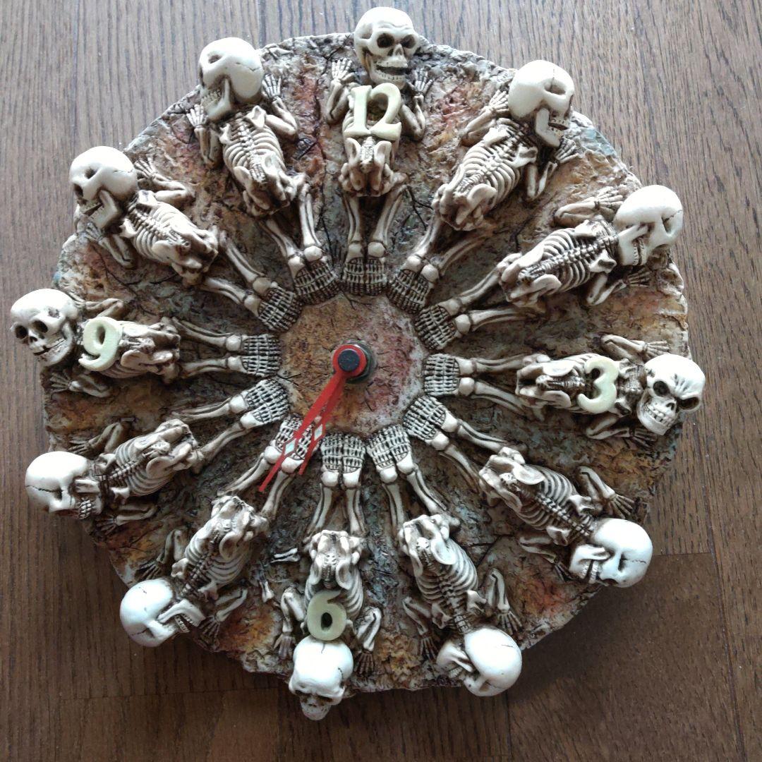 髑髏掛け時計