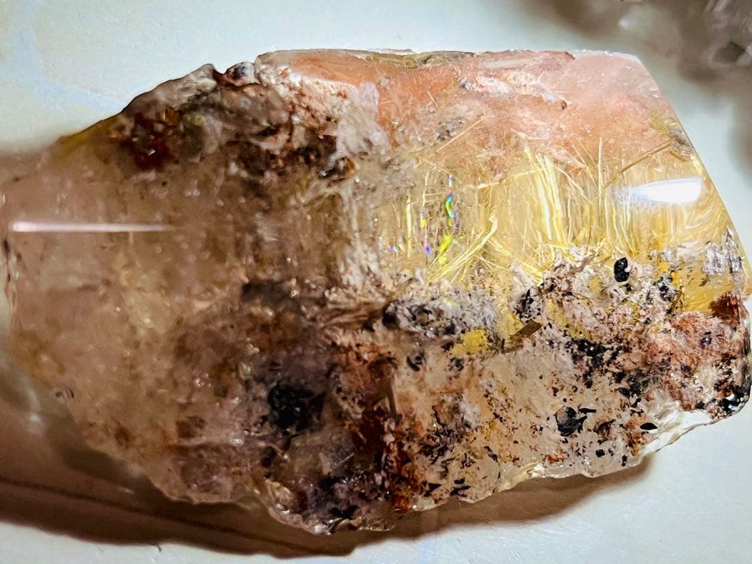 タイチン　ゴールド　ルチルクォーツ　スモーキークリスタル　水晶　原石