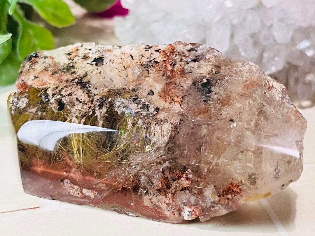 タイチン　ゴールド　ルチルクォーツ　スモーキークリスタル　水晶　原石