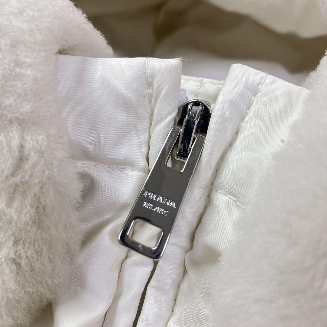 【最近モデル】PRADAプラダ2022年モデル　ムートンファーダウンコート　44