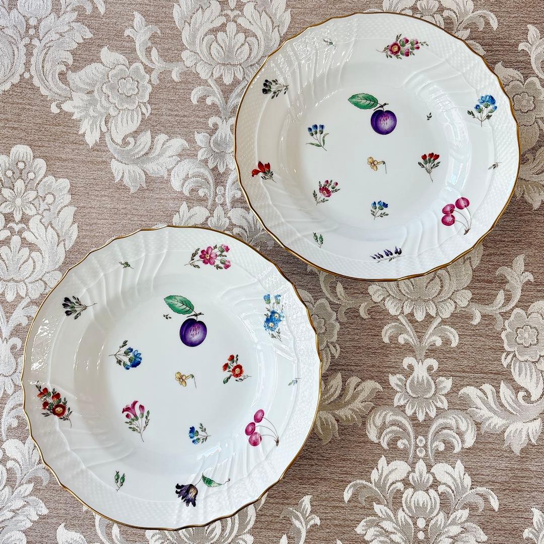 希少品❤️ジノリ❤️ペルージャ❤️リムスープ皿 23.5cm ペア