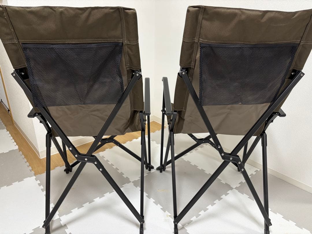 オガワ　ハイバックチェア　ダークブラウン　2脚セット