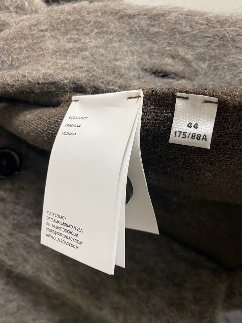 トップス OUR LEGACY CARDIGAN Mole Grey Hairy Wool