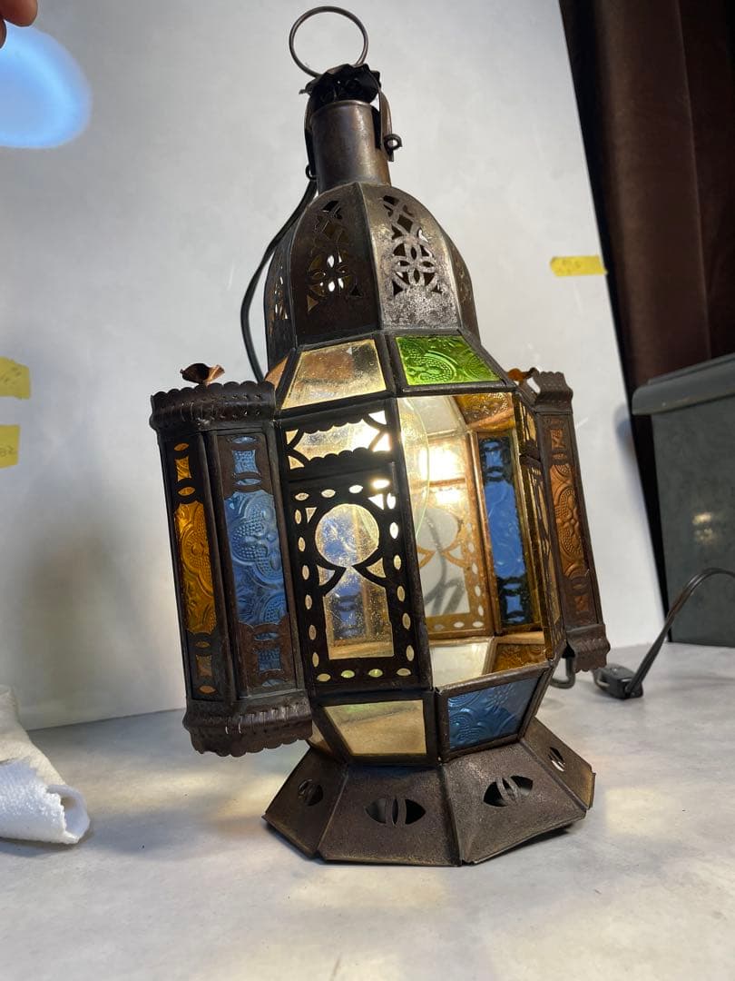 モロッコランプ アンティーク調 ステンドグラス風 エスニック 高級インテリア照明