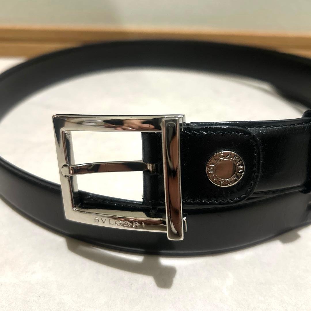 BVLGARI ビジネスレザーベルト【保証書付＊正規品】