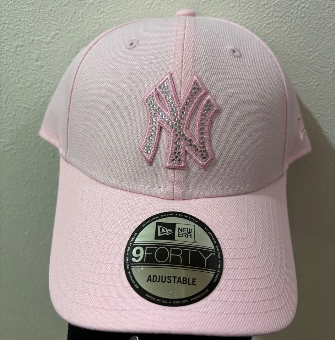 New Era 9FORTY ピンク NY ラインストーン ヤンキース
